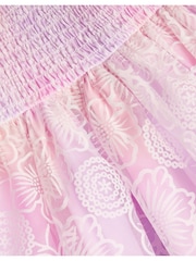 Monsoon Pink Unicorn Print 100% Cotton Dress - Image 5 of 5