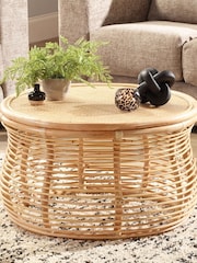 Desser Natural Royal Wicker Rattan Coffee Table - Image 2 of 4