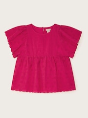 Monsoon Pink Broderie Blouse - Image 1 of 3