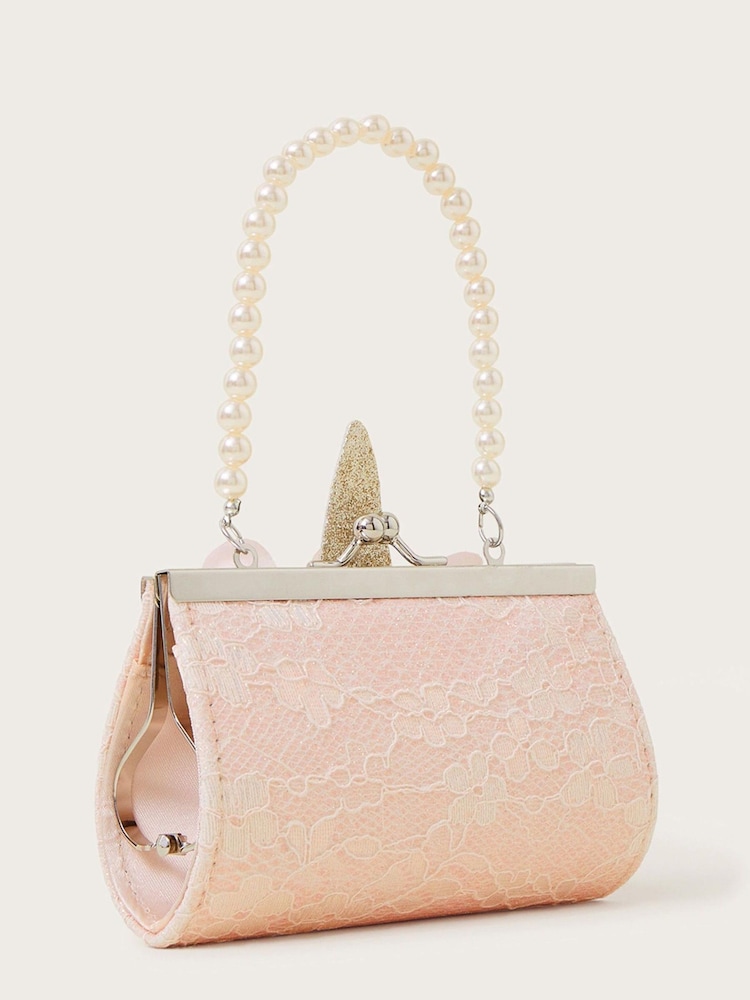 Monsoon Pink Flower Unicorn Mini Bag - Image 2 of 3