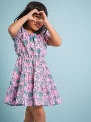Monsoon Pink Elephant Print Dress - Image 1 of 4