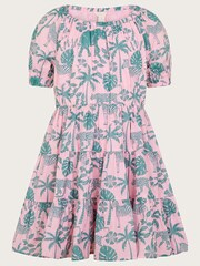Monsoon Pink Elephant Print Dress - Image 2 of 4