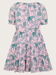 Monsoon Pink Elephant Print Dress - Image 3 of 4