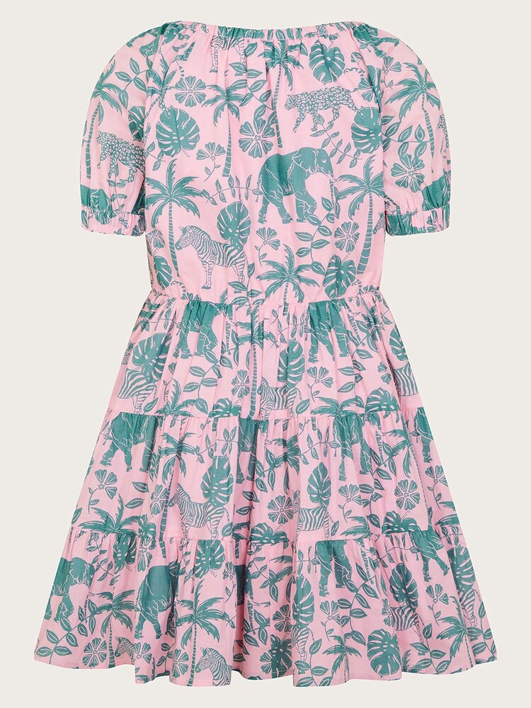 Monsoon Pink Elephant Print Dress - Image 3 of 4