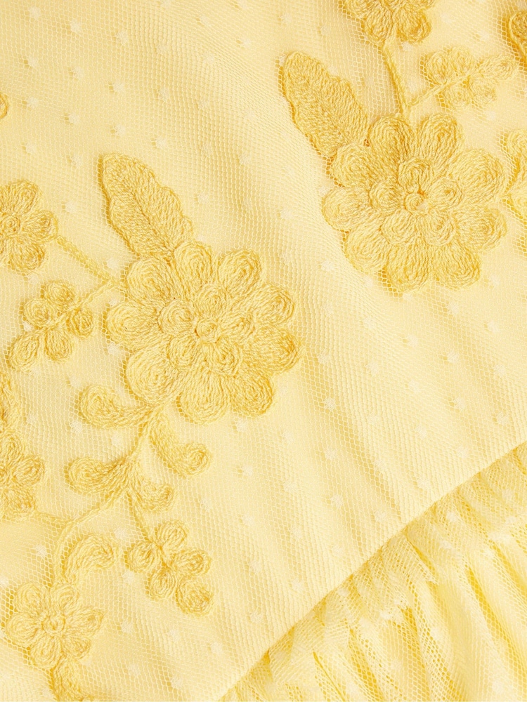 Monsoon Yellow Unicorn Print 100% Cotton Dress - Image 3 of 3