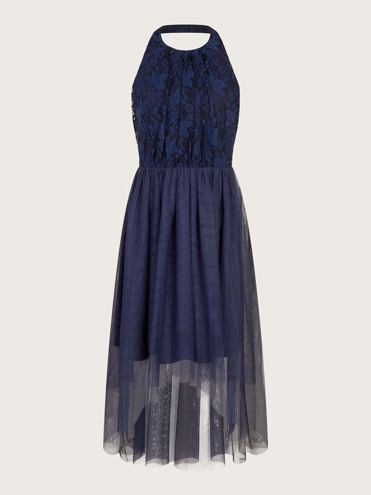 Monsoon Blue Hayley Lace Prom Dress - Image 1 of 3 Monsoon Blue Hayley Lace Prom Dress - Image 1 of 3