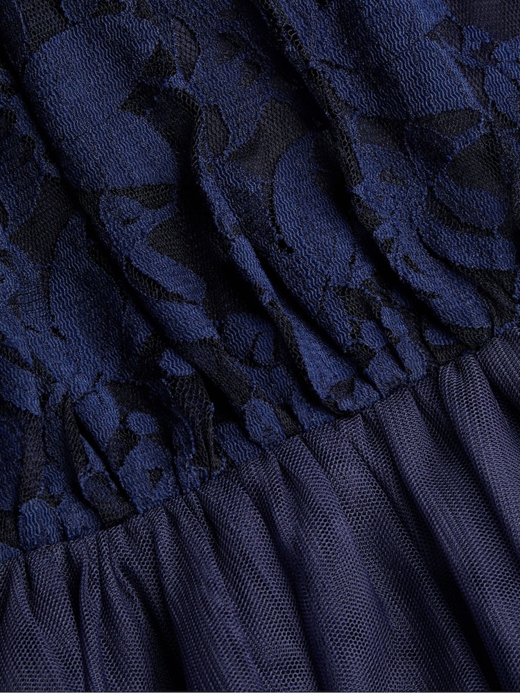 Monsoon Blue Hayley Lace Prom Dress - Image 3 of 3 Monsoon Blue Hayley Lace Prom Dress - Image 3 of 3