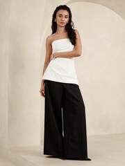 Banana Republic White Everywhere Ponte Strapless Top - Image 1 of 4