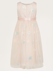 Monsoon Pink Butterfly Sequin Dress - Image 2 of 3
