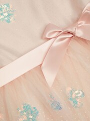 Monsoon Pink Butterfly Sequin Dress - Image 3 of 3