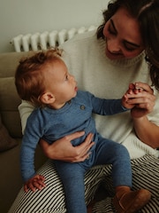 Blue Knitted Top and Leggings Baby Set (0mths-2yrs) - Image 2 of 12