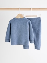 Blue Knitted Top and Leggings Baby Set (0mths-2yrs) - Image 3 of 12