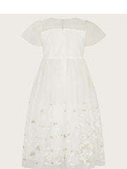 Monsoon Natural Sally Scuba Pleated Dress - Image 3 of 4