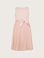 Monsoon Pink Sally Scuba Pleated Dress - Image 1 of 3