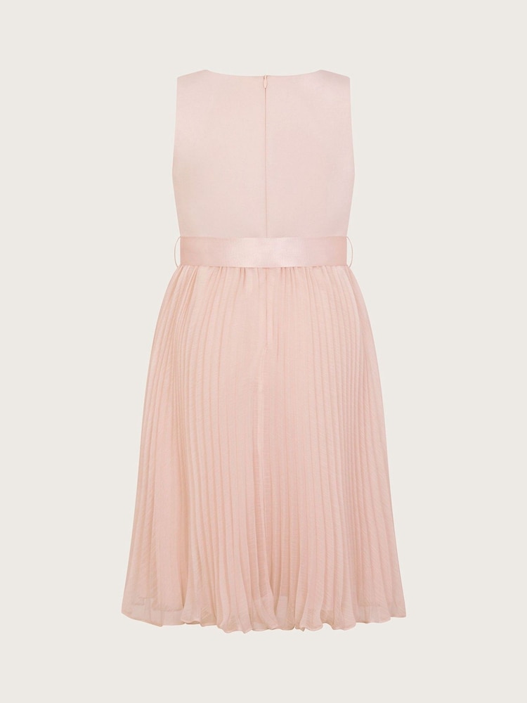 Monsoon Pink Sally Scuba Pleated Dress - Image 2 of 3