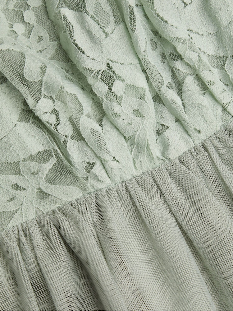 Monsoon Green Hayley Lace Prom Dress - Image 3 of 3