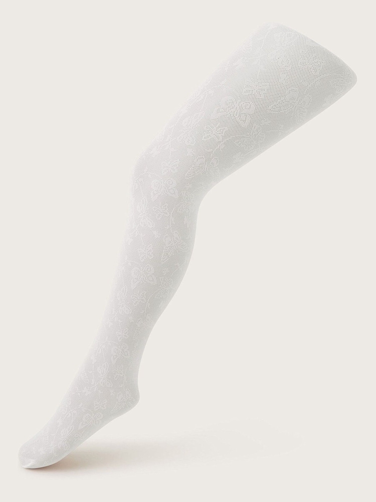 Monsoon White Butterfly Lace Tights - Image 1 of 2