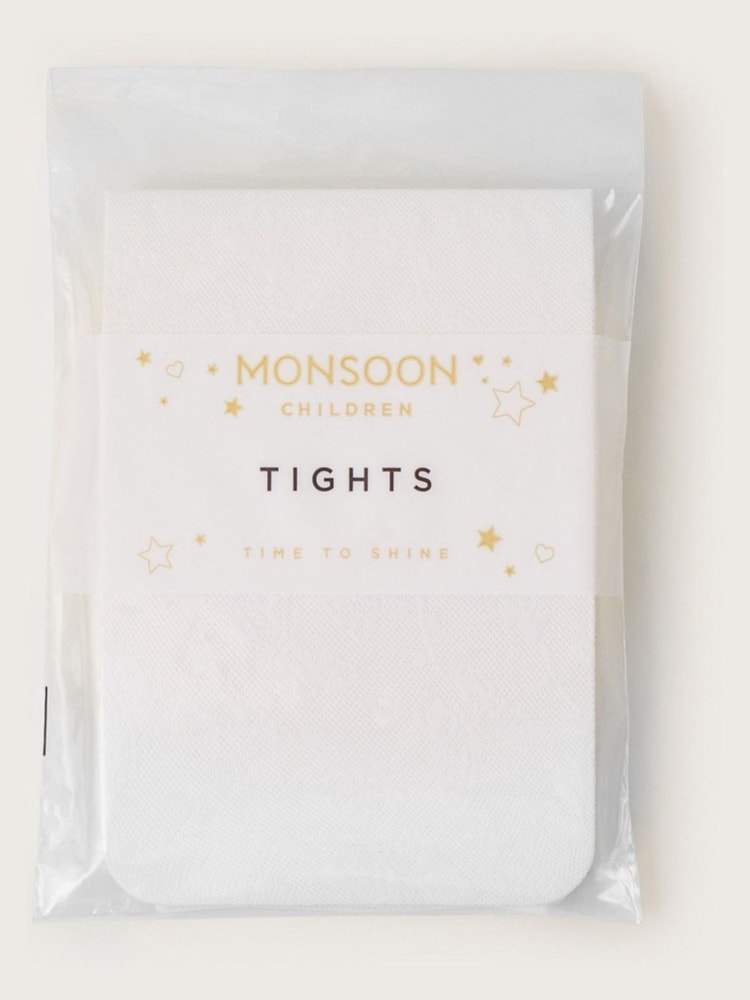 Monsoon White Butterfly Lace Tights - Image 2 of 2