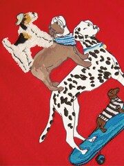 Monsoon Red Dog Skateboard 100% Cotton T-Shirt - Image 3 of 3