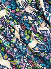 Monsoon Blue Unicorn Print 100% Cotton Dress - Image 3 of 4