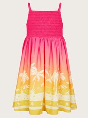 Monsoon Pink Palm Print Playsuit - Image 1 of 3