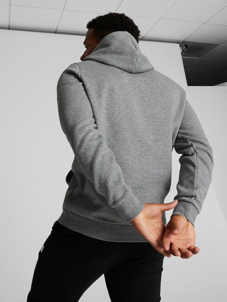 Puma Grey Mens Essentials Small Logo Hoodie - Image 2 of 8
