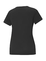 Puma Black Womens Small Essentials Logo 100% Cotton T-Shirt - Image 2 of 2