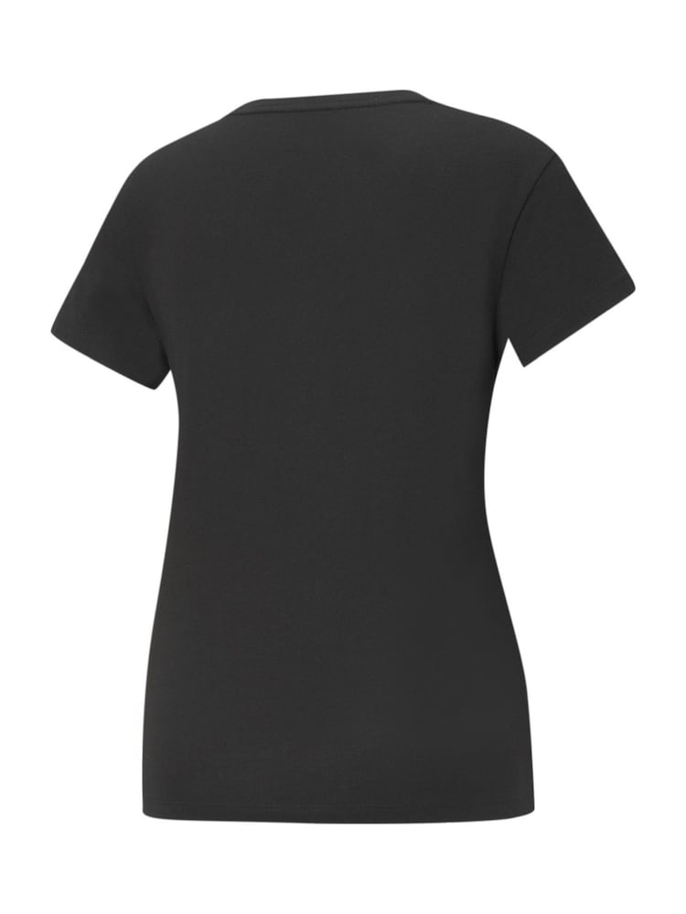 Puma Black Womens Small Essentials Logo 100% Cotton T-Shirt - Image 2 of 2