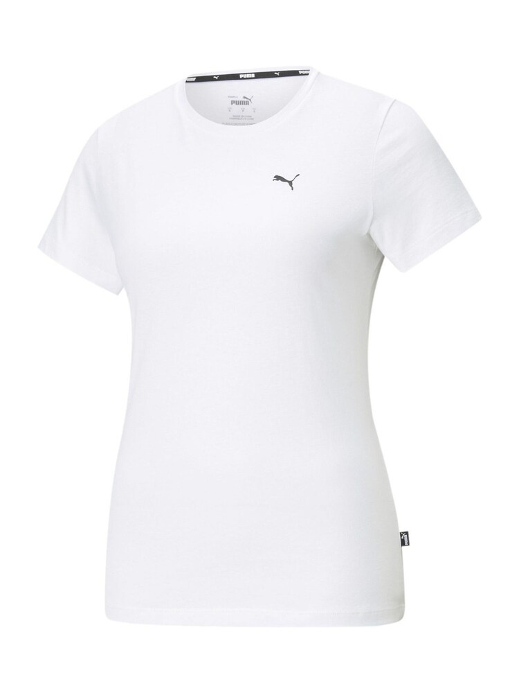 Puma White Womens Small Essentials Logo 100% Cotton T-Shirt - Image 1 of 2