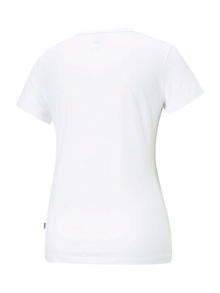 Puma White Womens Small Essentials Logo 100% Cotton T-Shirt - Image 2 of 2