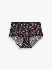 Black/Red Midi Knickers 3 Pack - Image 7 of 9