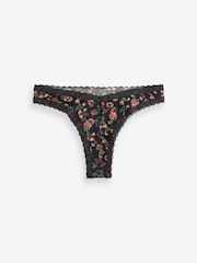 Black/Red Brazilian Knickers 3 Pack - Image 7 of 8