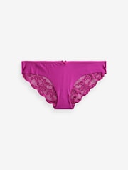 Pink/Blue Brazilian No VPL Lace Back Briefs 3 Pack - Image 7 of 7