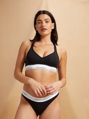 Calvin Klein Black Classic Slogan Lift Bralette - Image 3 of 4