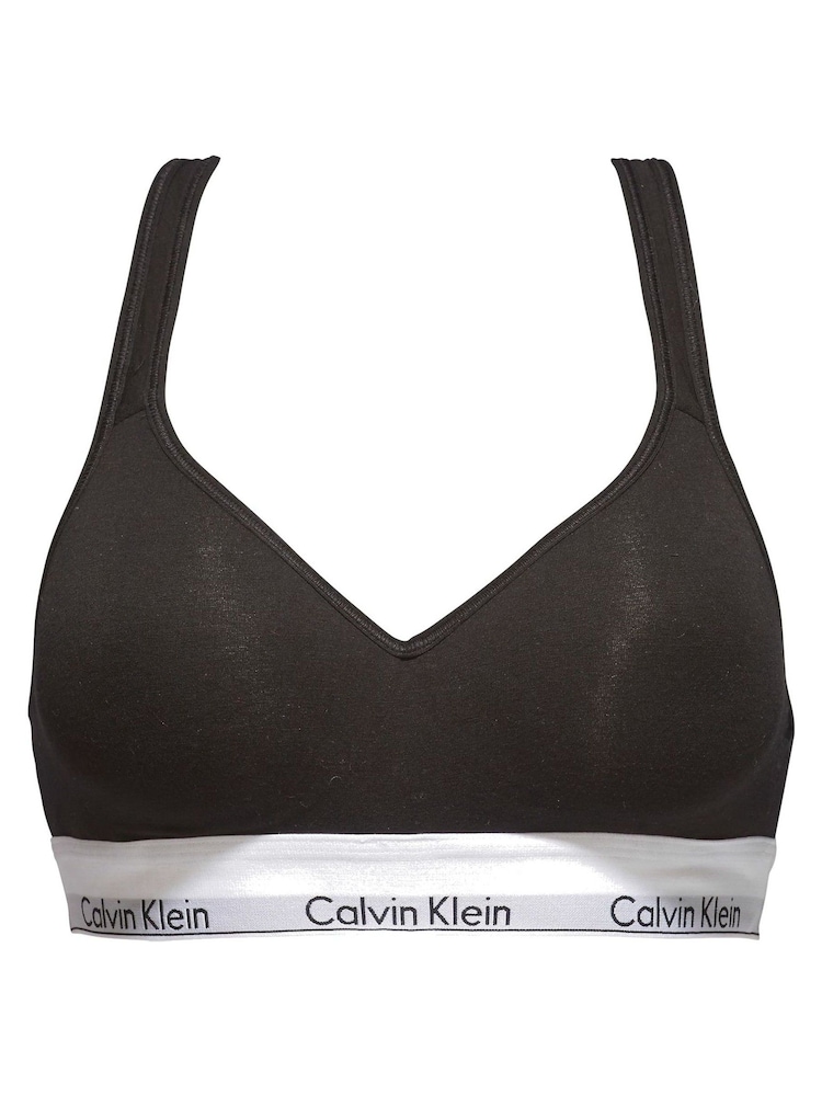 Calvin Klein Black Classic Slogan Lift Bralette - Image 4 of 4 Calvin Klein Black Classic Slogan Lift Bralette - Image 4 of 4