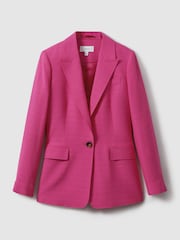 Reiss Pink Hewey Tailored Textured Single Breasted Suit: Blazer - Image 2 of 6
