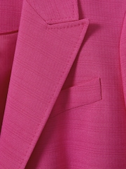 Reiss Pink Hewey Tailored Textured Single Breasted Suit: Blazer - Image 6 of 6