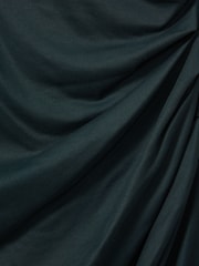 Reiss Dark Green Beaux Modal Blend Ruched Midi Dress - Image 6 of 6