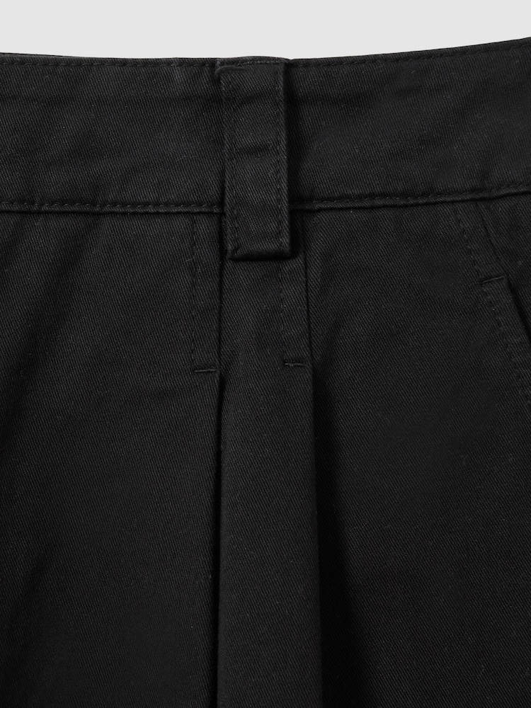 Reiss Washed Black Astrid Cotton Blend Wide Leg Trousers - Image 5 of 5 Reiss Washed Black Astrid Cotton Blend Wide Leg Trousers - Image 5 of 5