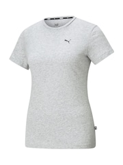 Puma Grey Womens Small Essentials Logo 100% Cotton T-Shirt - Image 1 of 2