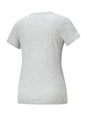 Puma Grey Womens Small Essentials Logo 100% Cotton T-Shirt - Image 2 of 2