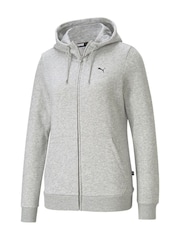 Puma Light Grey Womens Essentials Full-Zip Hoodie - Image 1 of 1