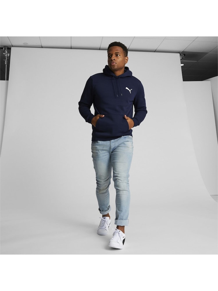 Puma Blue Mens Essentials Small Logo Hoodie - Image 2 of 5
