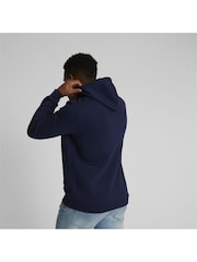 Puma Blue Mens Essentials Small Logo Hoodie - Image 3 of 5