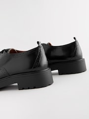 Black Extra Wide Fit Forever Comfort® Chunky Brogue Lace-Up Shoes - Image 4 of 5