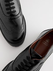Black Extra Wide Fit Forever Comfort® Chunky Brogue Lace-Up Shoes - Image 5 of 5