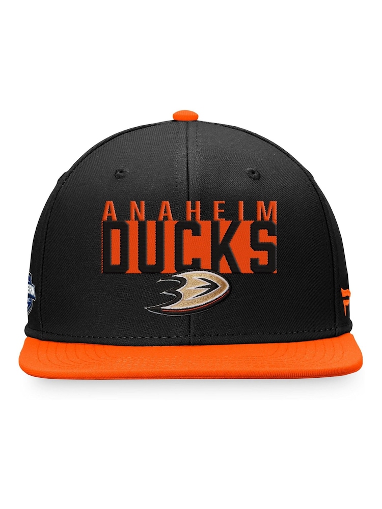 Fanatics NHL Anaheim Ducks Fundamental Colour Blocked Snapback Black Cap - Image 3 of 3
