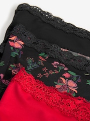 Black/Red Hipster Knickers 3 Pack - Image 8 of 10