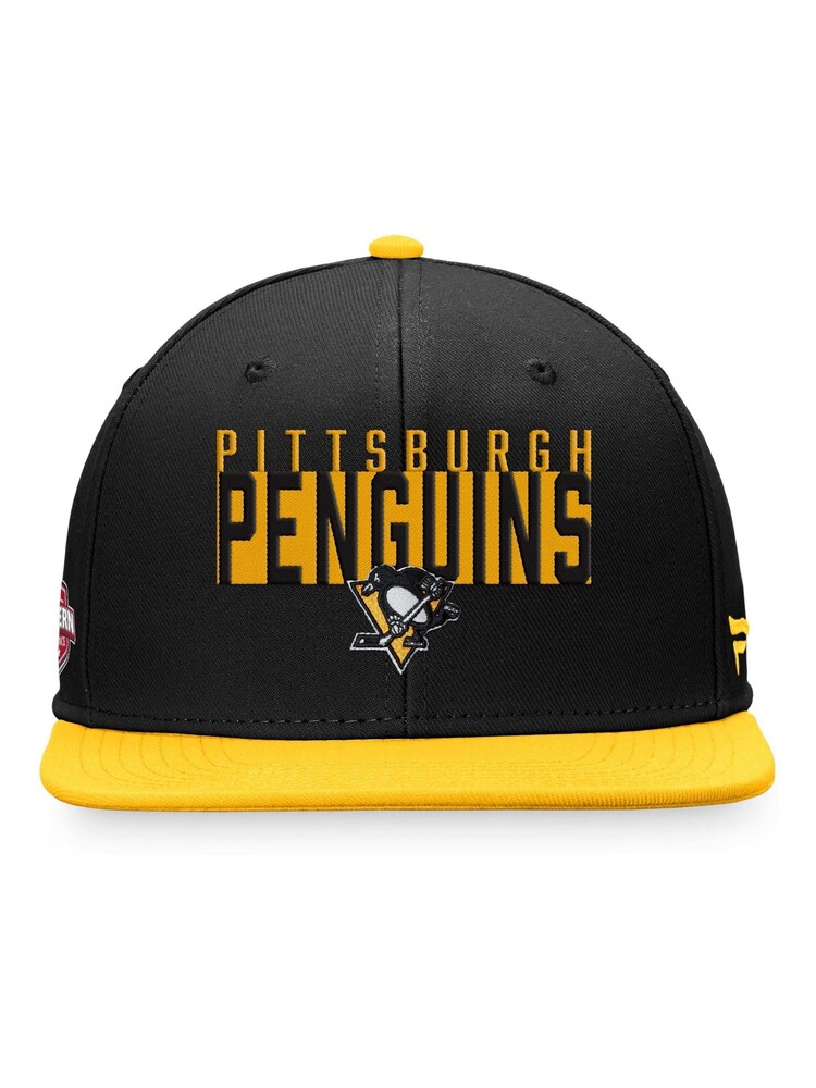 Fanatics NHL Pittsburgh Penguins Fundamental Colour Blocked Snapback Black Cap - Image 3 of 3