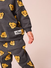 Charcoal Grey Lion King 100% Cotton Sweatshirt and Joggers Set (3mths-7yrs) - Image 4 of 11